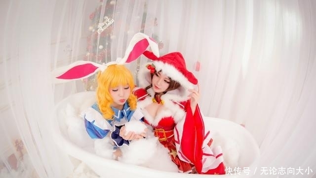 貂蝉|王者荣耀：貂蝉妲己双人向COS，浴缸play，这身材99分不怕骄傲！
