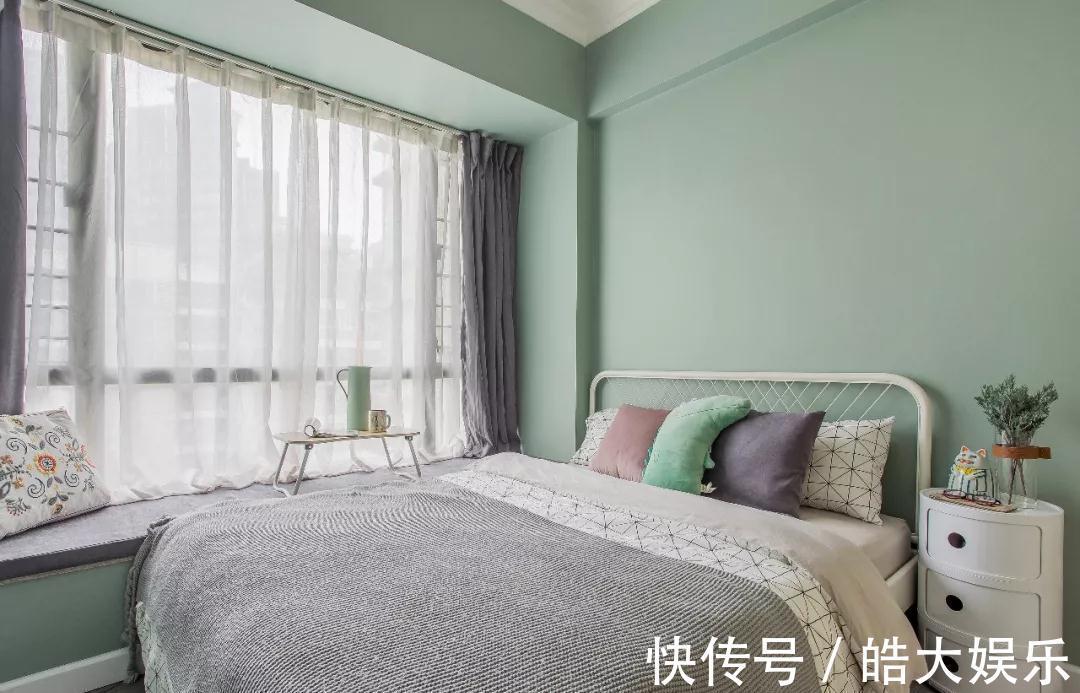 厨房|79㎡旧房改造,阳台打通纳入厨房,莫兰迪配色超高级