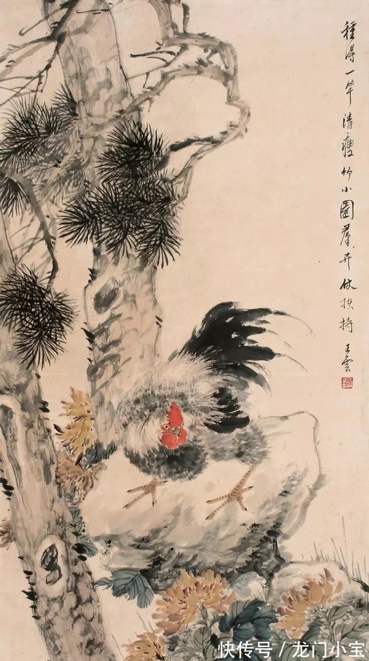 花鸟画$他46岁离去，上世纪二十年代名振京华，与齐白石同为一线花鸟画家