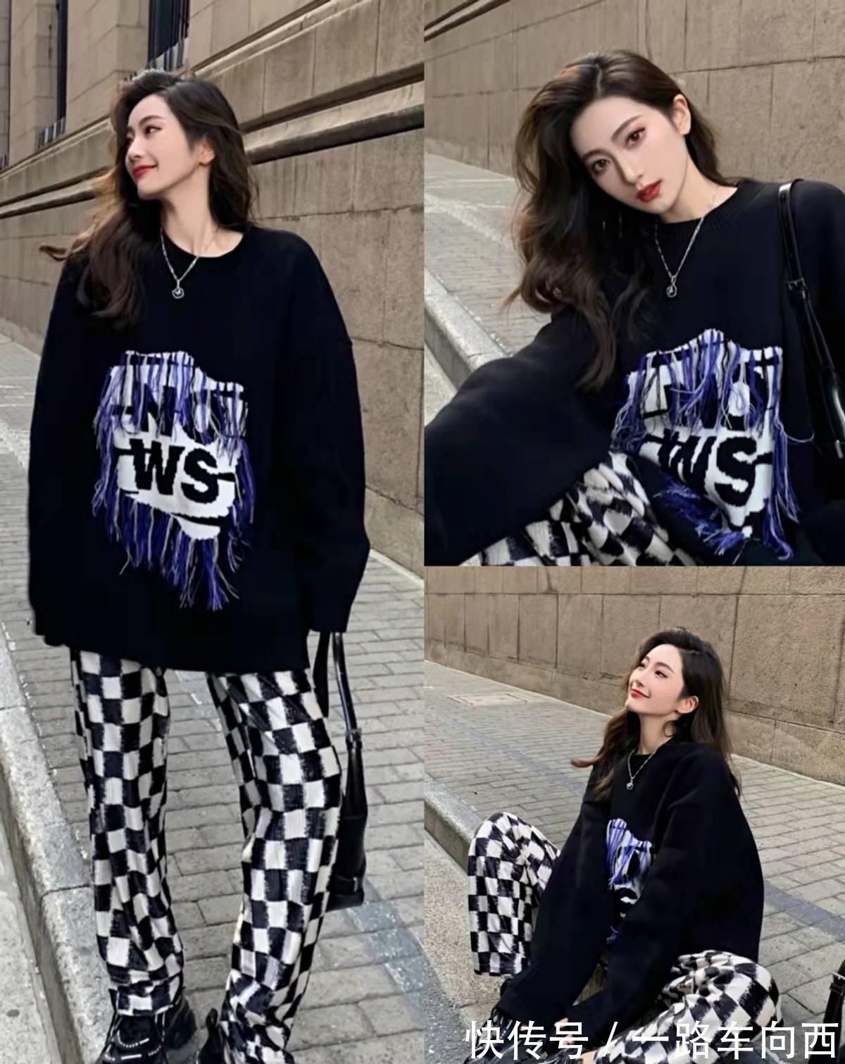 秋冬 优雅显贵的黑毛衣怎么穿?高级显气质的穿搭法,显瘦是最小的优点