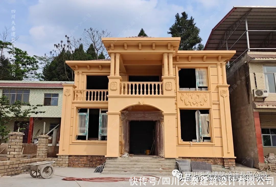 遂宁|四川遂宁二层欧式风格别墅完工实景 大露台网红别墅 遂宁施工队