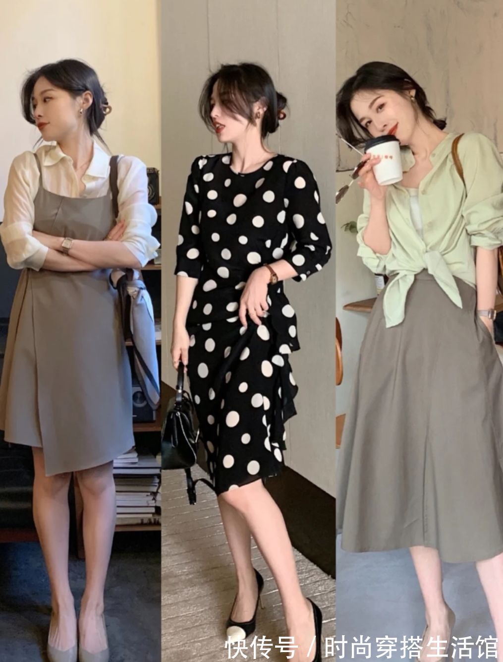 阔腿裤|讲真的,小个子女生记住这3个诀窍,时髦又显高