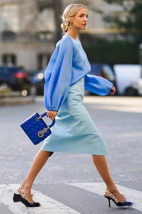 蓝色，穿对了显白有气质！