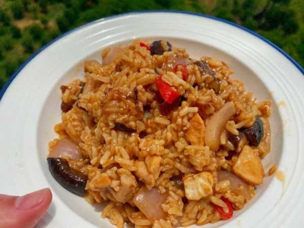 香菇鸡肉焖饭|香菇鸡肉焖饭