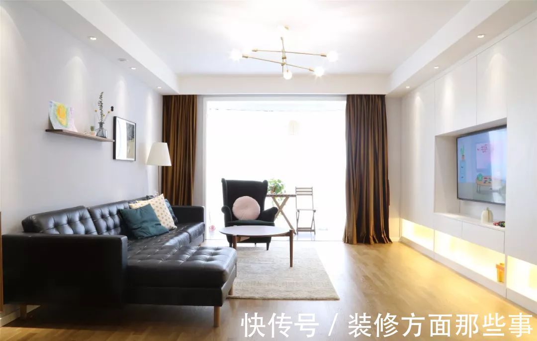 隔断门|115㎡现代北欧风格新房装修,阳台客厅打通太舒服!