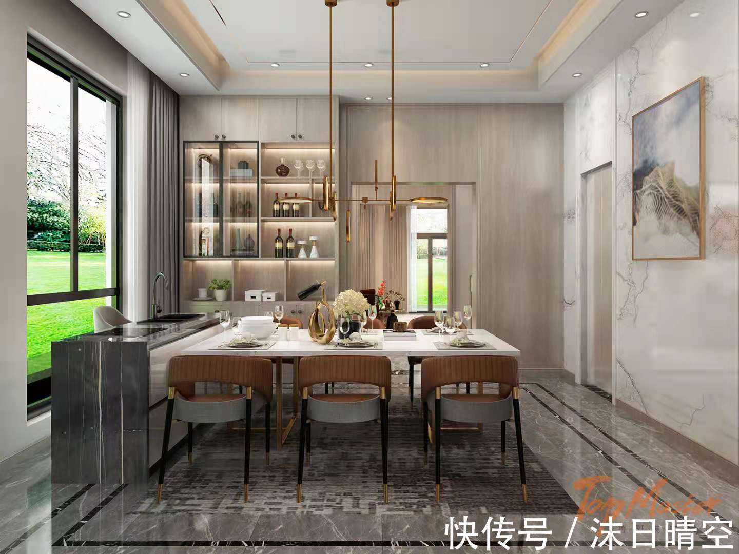 雍景湾|【鲁班装饰】雍景湾423㎡新中式，沉浸偏爱