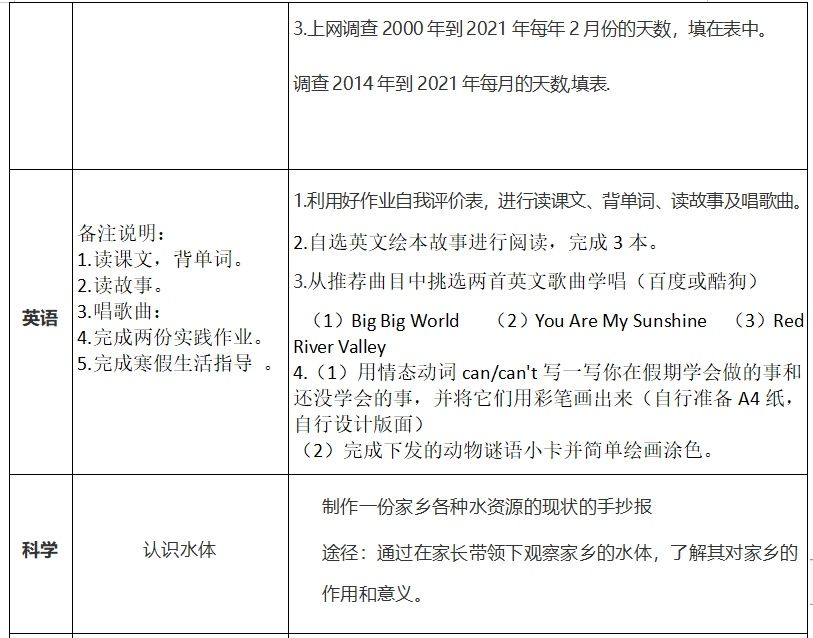 【寒假生活】三年级同学的寒假生活指导，请查收！