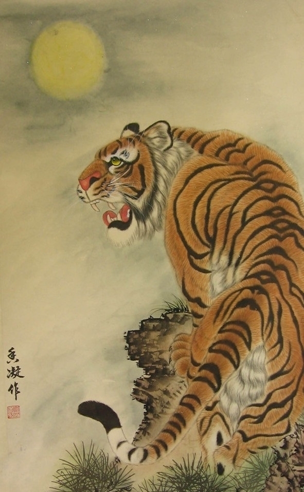狮虎&何香凝笔下的狮虎图不输刘继卣,不愧是中国美术家协会主席