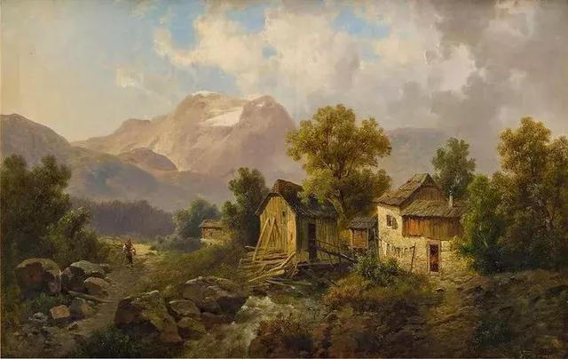 艺术家#奥地利艺术家的超美风景油画,领略大自然的宁静之美