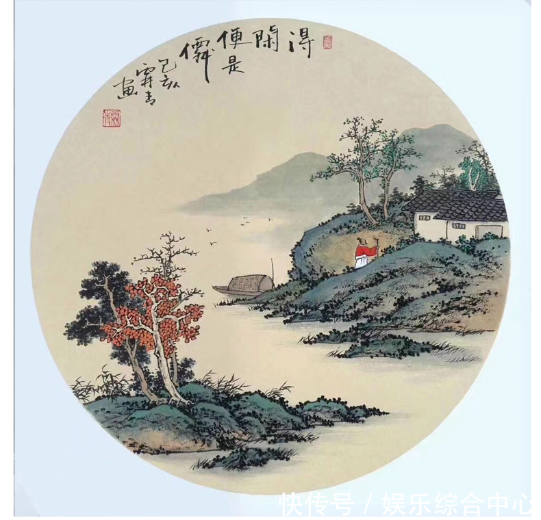 山水画!画家黄创新 青年实力派仿古山水画艺术家