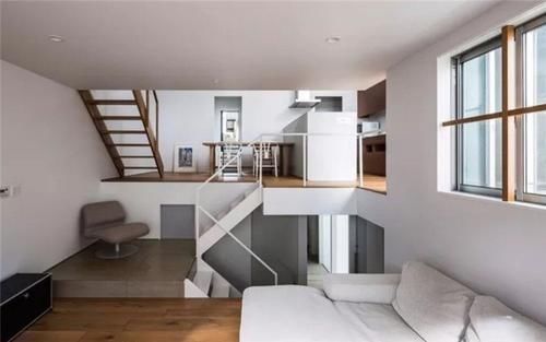 镜面|错层设计太牛了,四层空间布局,让60㎡小户型秒变240㎡大豪宅