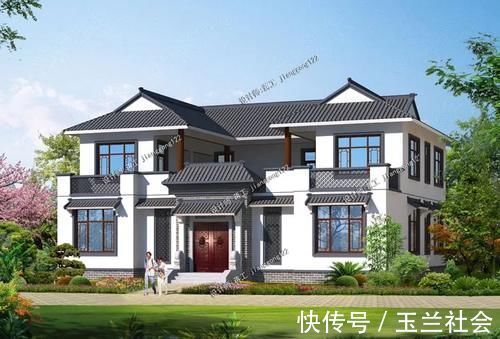 别墅|4款三合院农村别墅，第二款获得100万的点赞，实实在在建得起