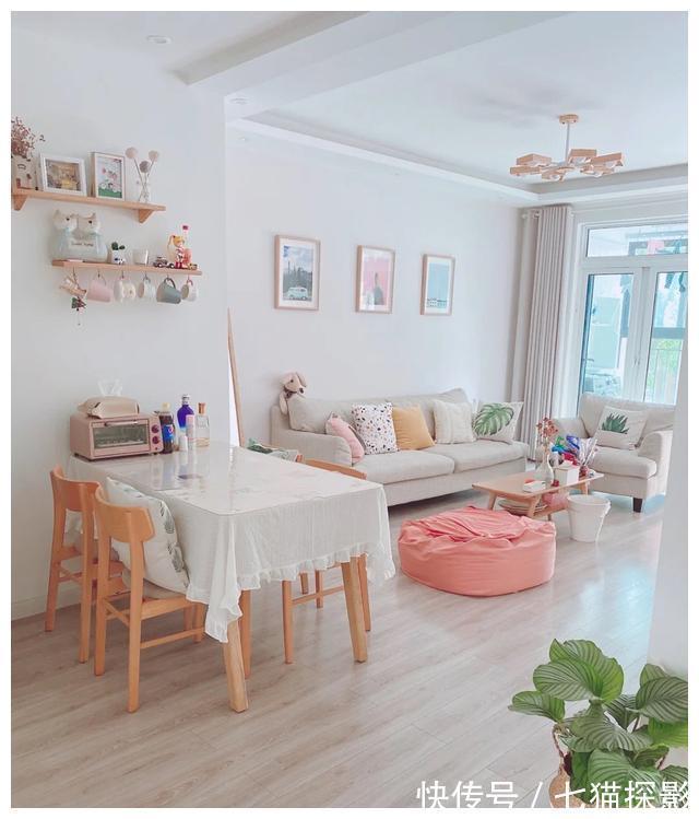 白墙|她家全屋大白墙，不做任何造型，即便已经入住四年，依然整洁温馨