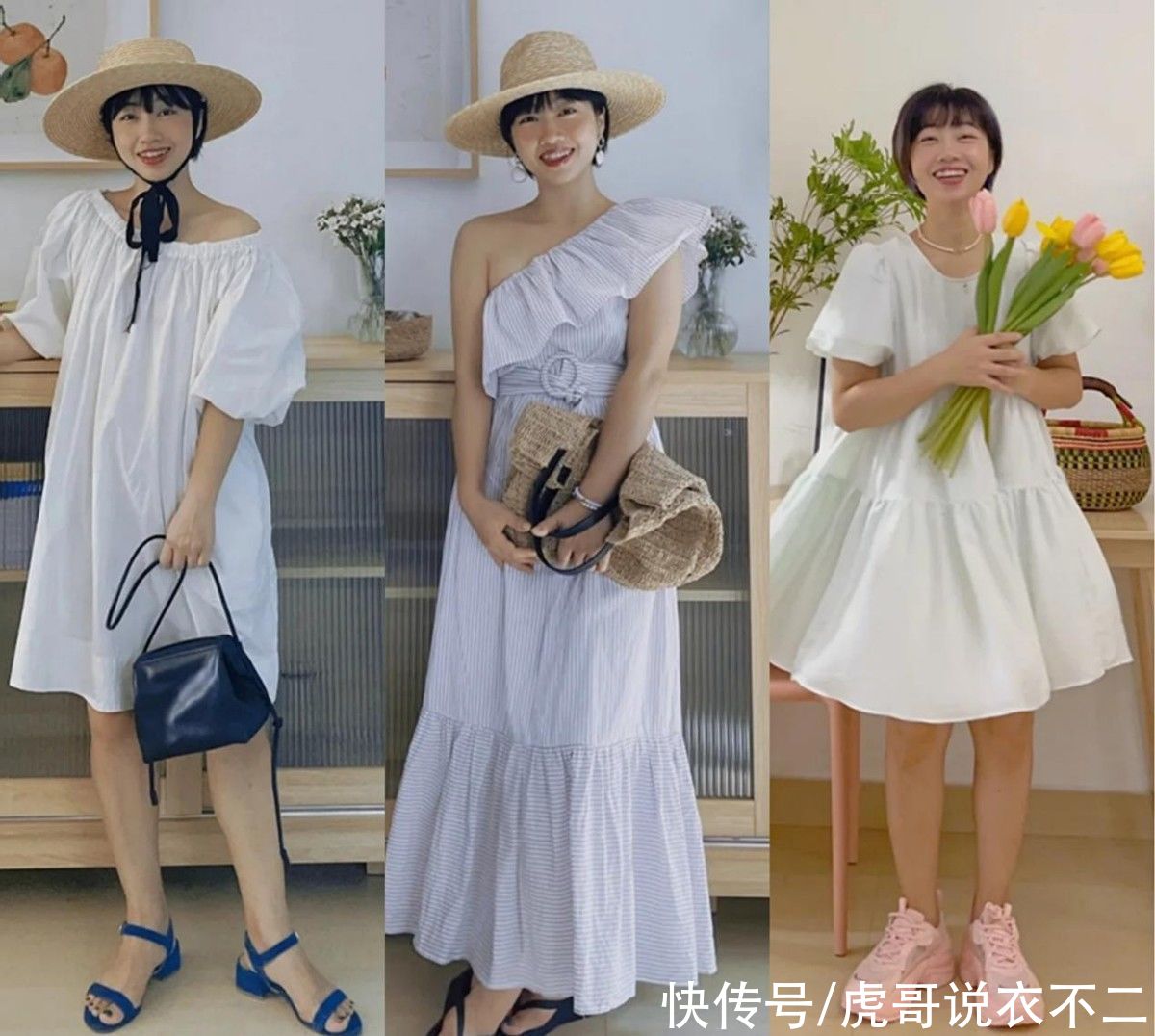 夏季照|身高1米5以下怎么穿更好看？看她就够了，夏季照穿简约舒适又优雅