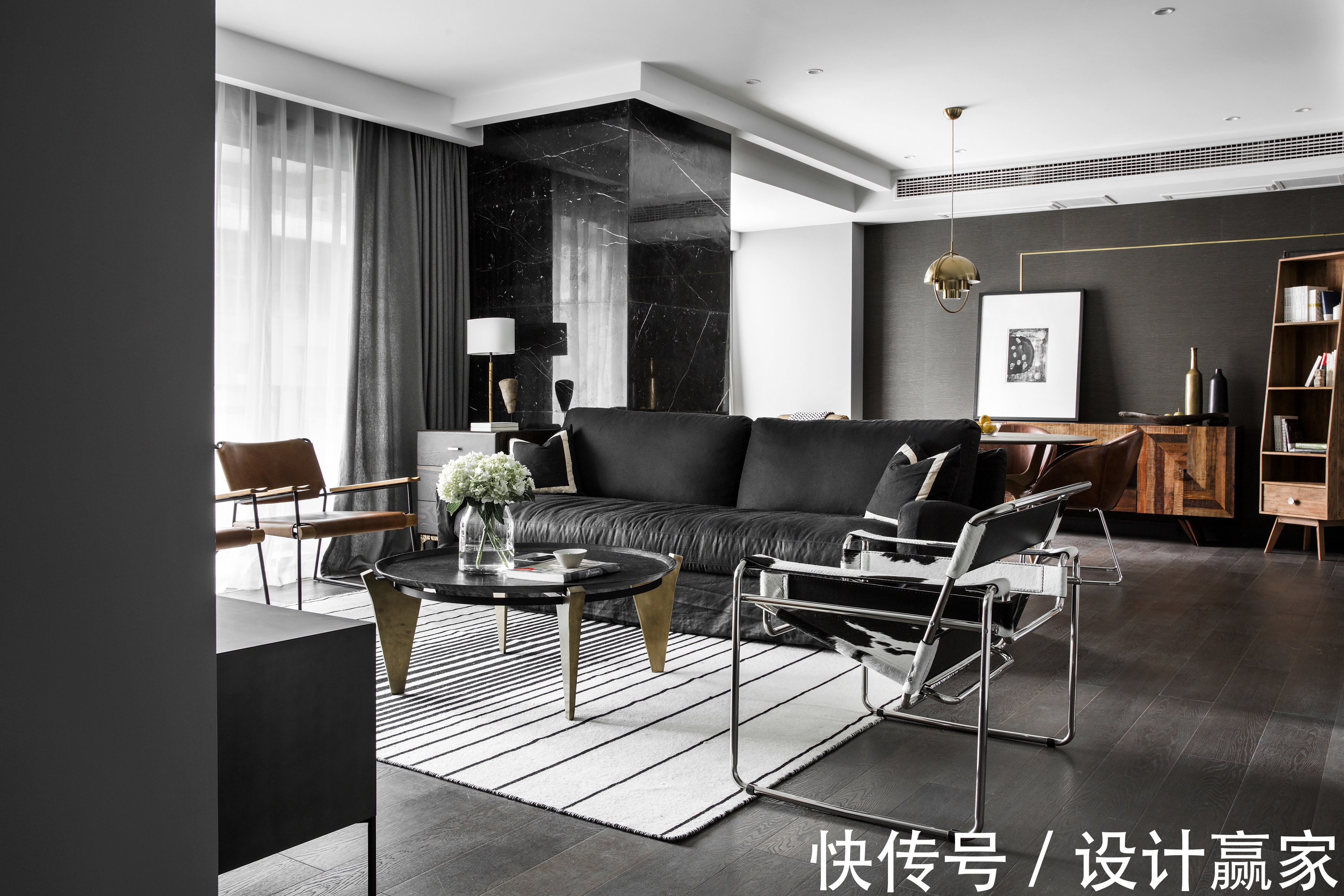 空间|110㎡时尚空间，40万打造的自然美家，住下就不想走