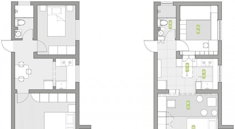 主卧门|45㎡小户型学区房,爆改后“小中见大”,整个家被一眼望穿