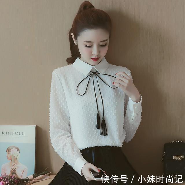 流露|雪纺衬衫才是春天最流行的款，甜美气息不知不觉就流露出来了