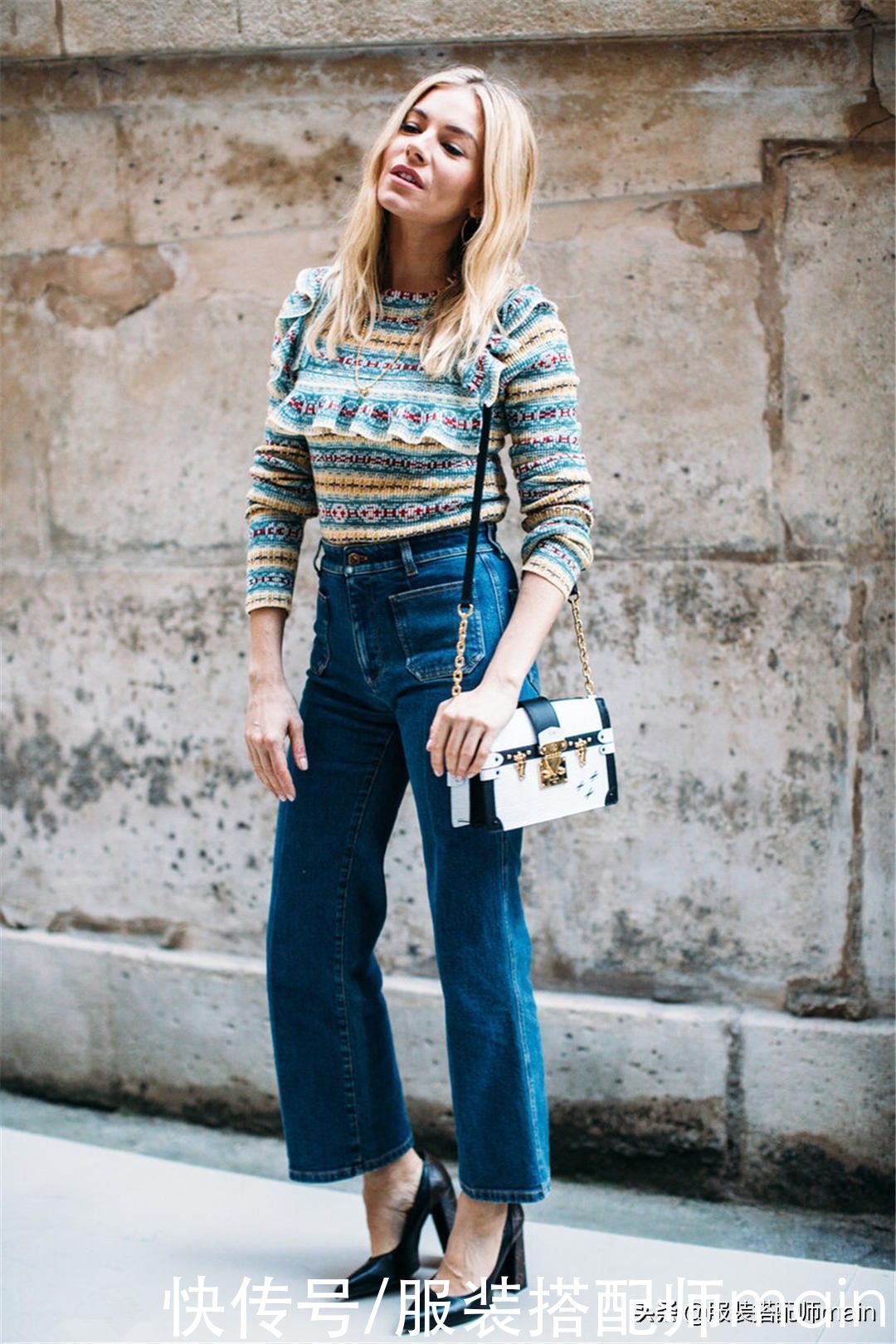 腿粗女孩怎么能少了喇叭裤，不靠PS也能“修”腿