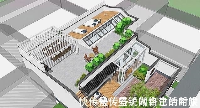 阳光房|五居室一层别墅,阳光房的设计形式,第一张效果图就迷住我了