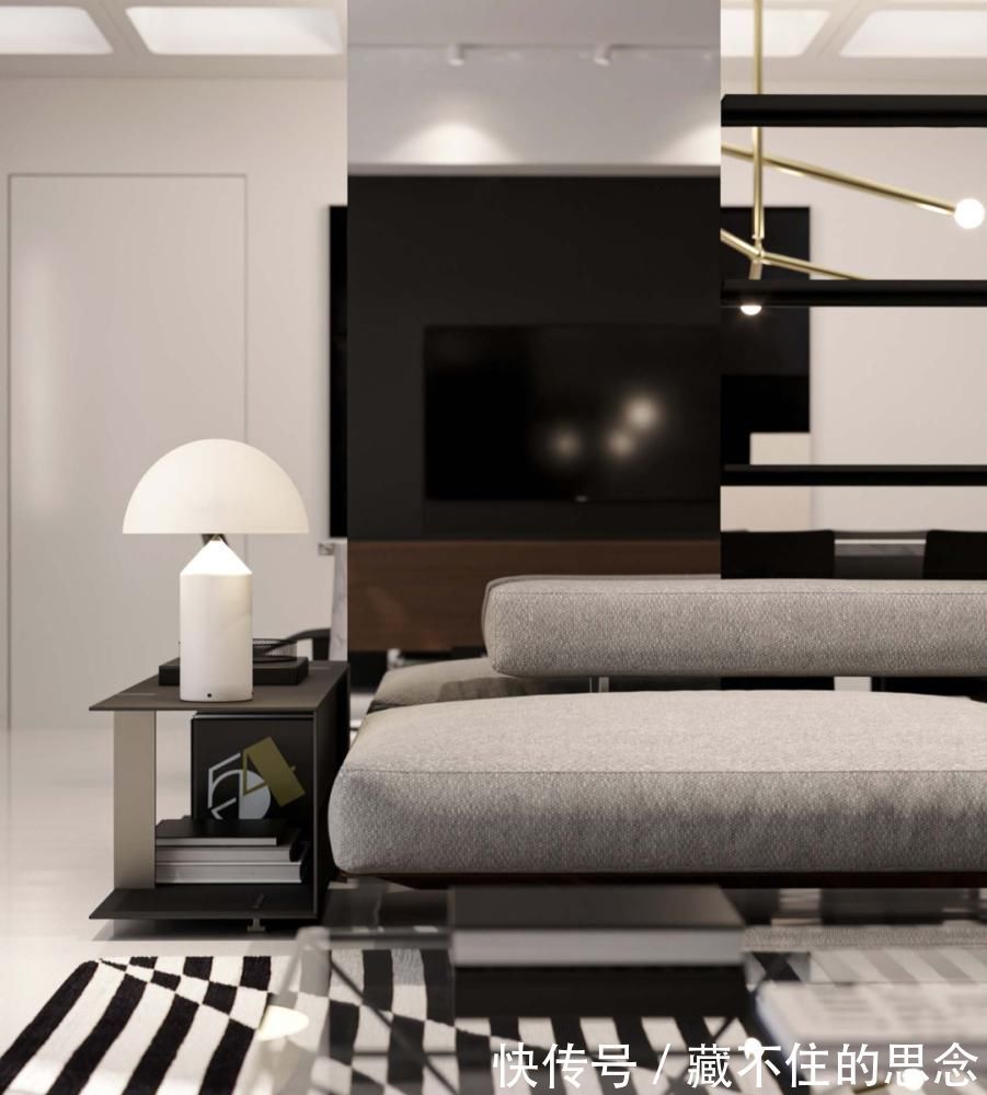 studio|超大客厅+双排式厨房,奢华大平层只做一室一厅也太壕了!