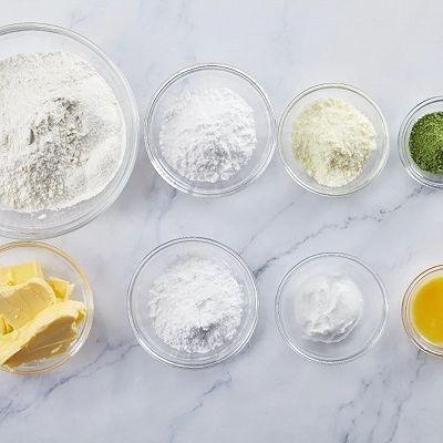 面团|抹茶奶黄流心月饼