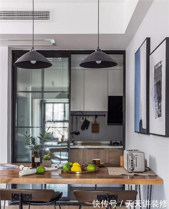 空间|102平现代工业风格装修,给装修做减法,漂亮又大方的设计!