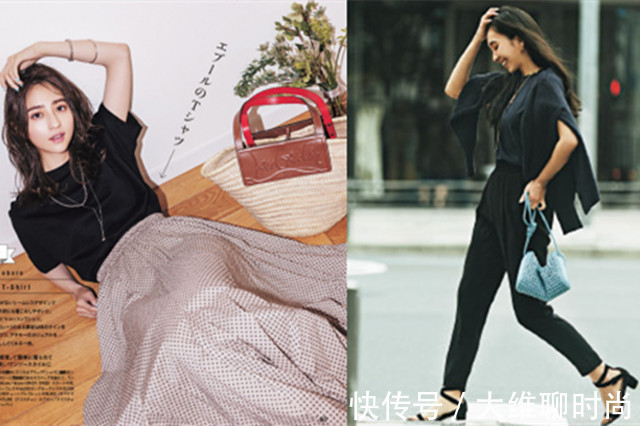 夏季|说实话,夏季还真少不了一件黑色T恤,时髦酷感且还能穿出女人味