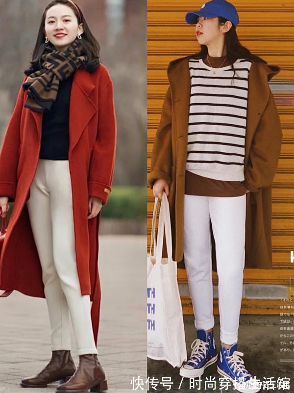街拍|冬末初春白裤子怎么穿?掌握这3个穿搭要点,普通人穿上也好看