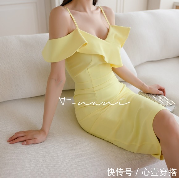 吊肩裙|女神孙允珠时尚搭配：暮春曦光鲜亮丽优雅曼波吊肩裙