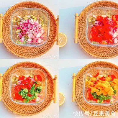 芒果切丁|泰式吞拿鱼低卡沙拉杯