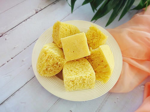  玉米面|孩子最爱的发糕，全程免手揉，蓬松暄软不粘牙，比面包还好吃！