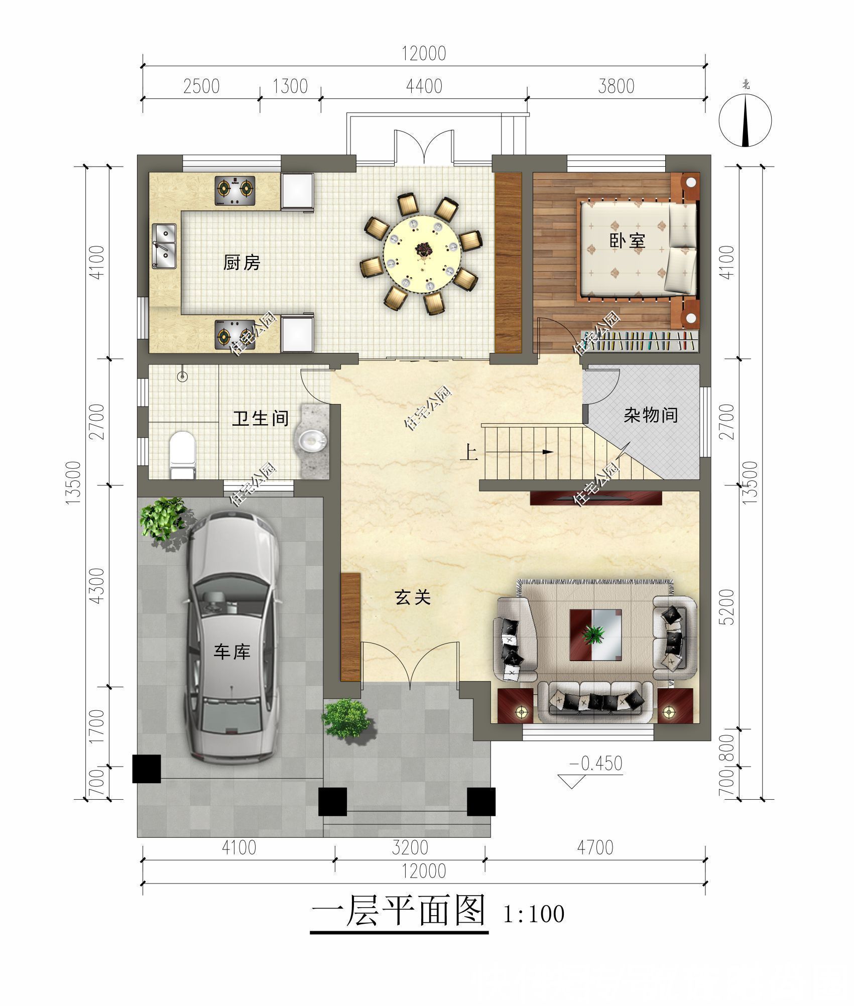 户型|4室2厅占地140平，农村盖一栋这样的二层小别墅，经典又实用