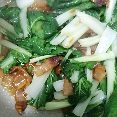 咸肉|小白菜炒咸肉