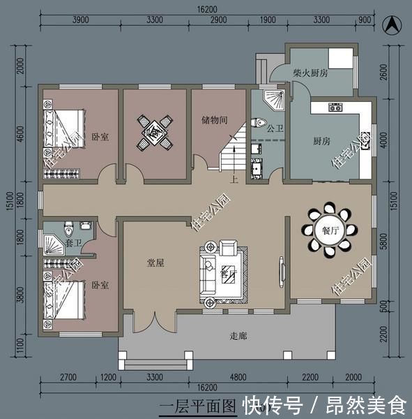 堂屋|3套自建房图纸分享,农村堂屋这么设计合理吗
