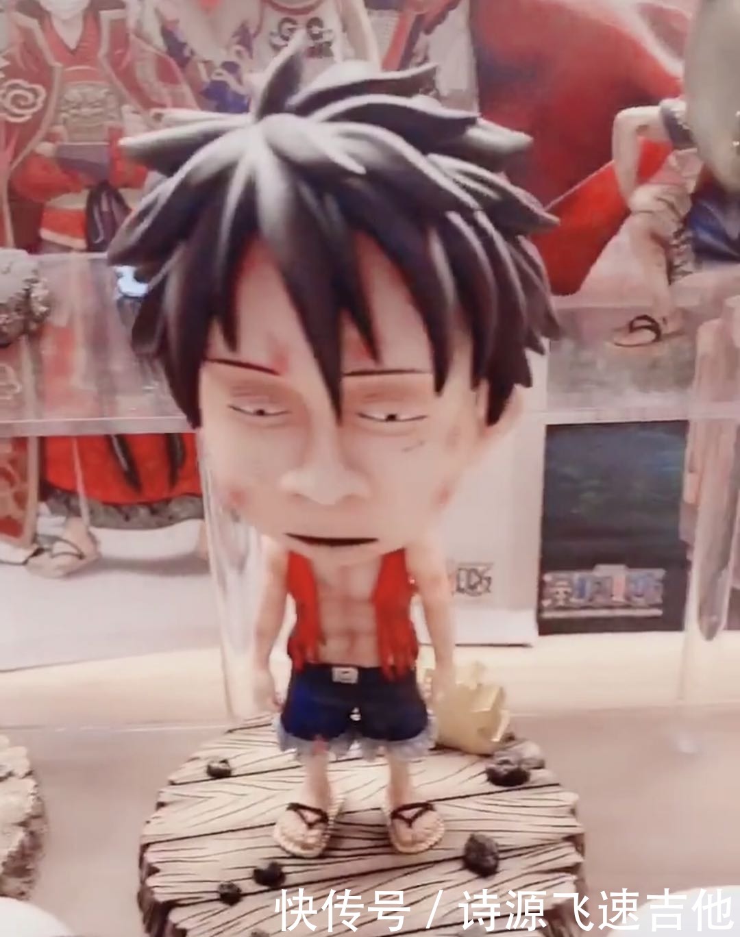 烏索普|海賊王路飛惡搞萌版手辦,被娜美揍那個表情都做出來了