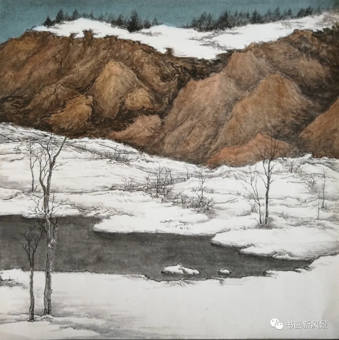 美术家协会@国画:家乡的雪