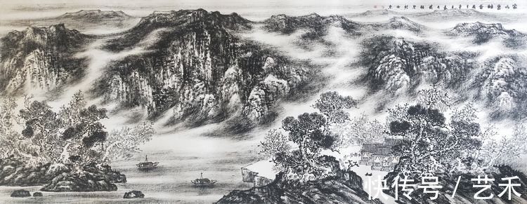 河北工艺美术职业学院#艺术来源于生活而高于生活 ,著名焦墨云雾山水画家林晓丽