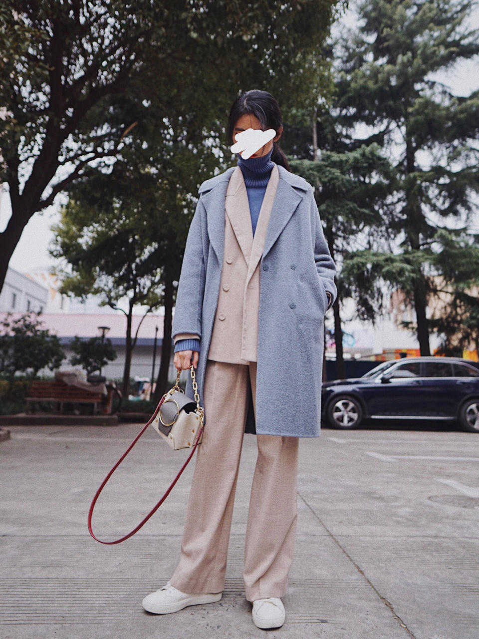 冬天 冬天不想穿羽绒服怎么办?试试毛呢大衣+西装,提升气质又保暖!