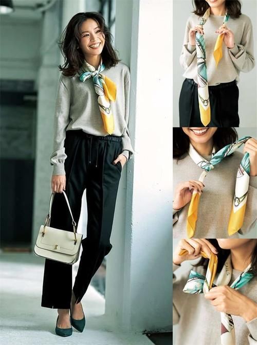 丝巾|羊毛围巾如何戴？才没有缩脖子感，日本造型师的方法原来超简单