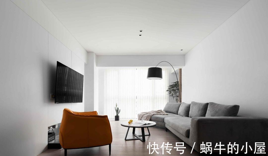 修饰|现代极简风的两居室,不多加修饰,用留白让空间变得更为立体