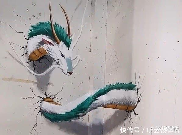 墙角|民间牛人在墙角画一条龙，3D效果骗过大家，第一眼还以为是真的