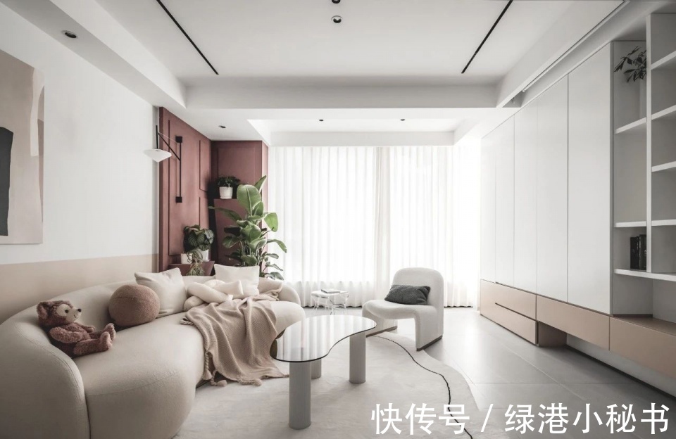 幕布盒|装修案例欣赏：浪漫又温馨的室内设计来啦~莫兰迪色功不可没！