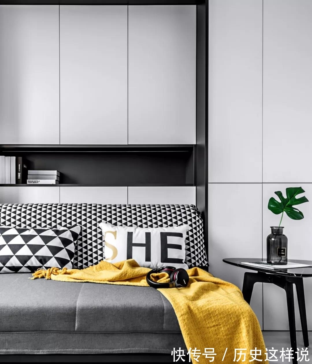 黑白灰|77平两居室户型，现代简约风，时尚又实用（附平面图）