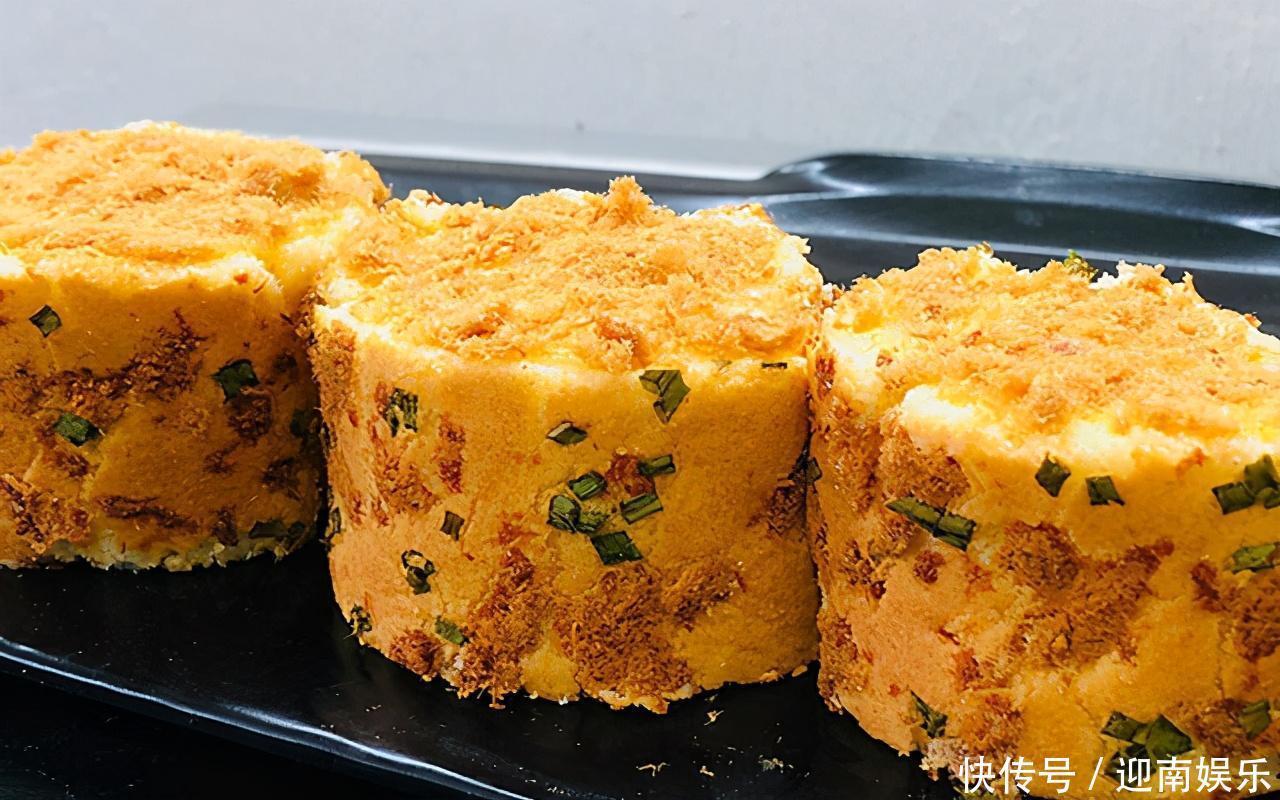 晒一晒我做的早餐,肉松蛋糕卷,松软香甜,好看又好吃,老少皆宜