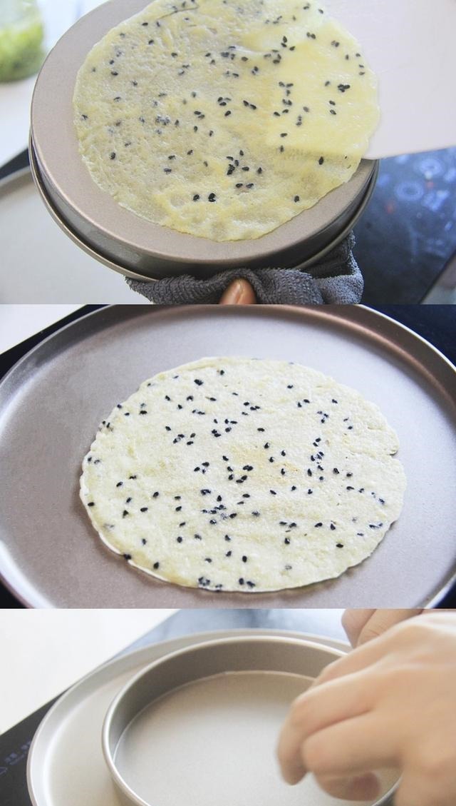 一个平底锅就能搞定的美食——脆皮芝麻蛋卷!