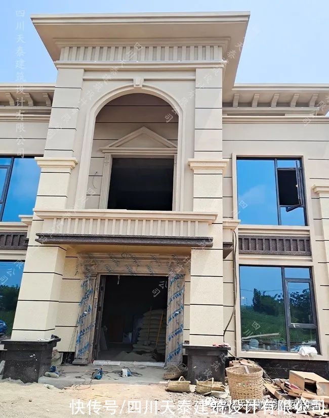 完工|四川自贡三层欧式乡村别墅完工实景 农村别墅自建房 自贡施工队