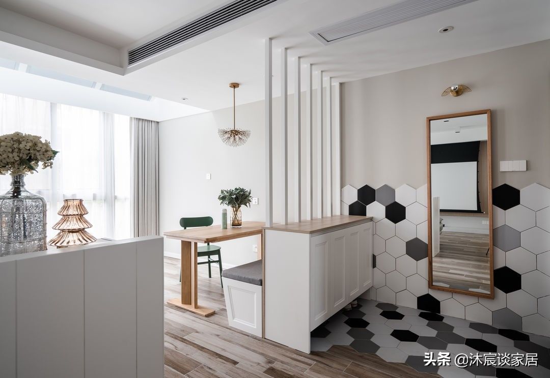 垃圾粉碎机|等我再装修,玄关就学她家这样,一半瓷砖一半漆,温馨自然有格调