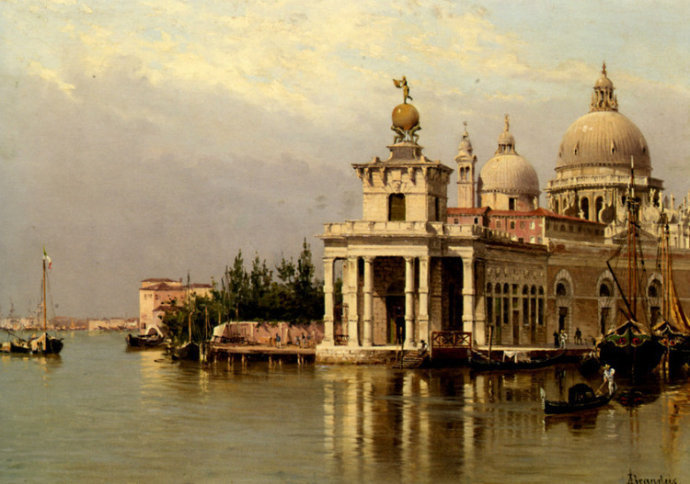 布兰代斯$捷克斯洛伐克美女画家安东妮塔的建筑风景画,唯美!