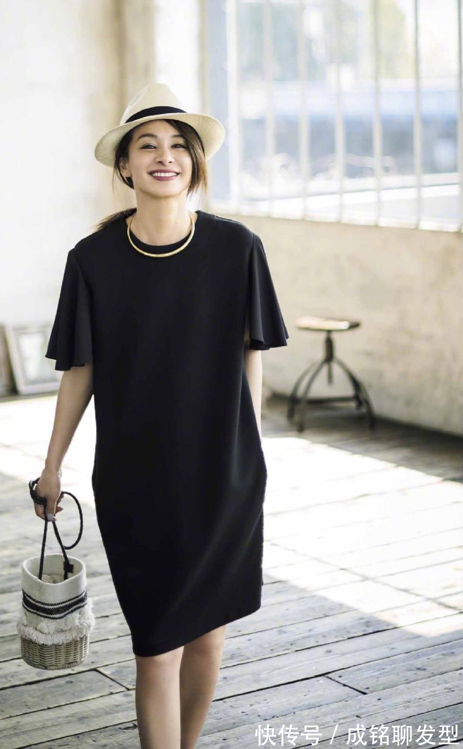 v领|年过四十身材又不好，最好别穿得太花哨，黑色单品百搭显瘦还高级