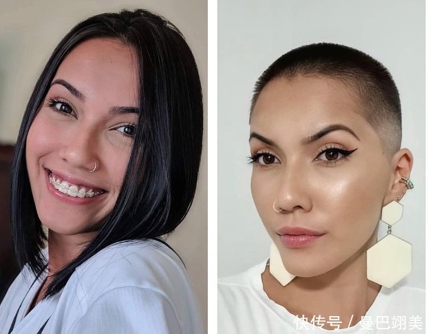 美女|18位美女换发型真大胆,直接剪成小寸头,变化真不小